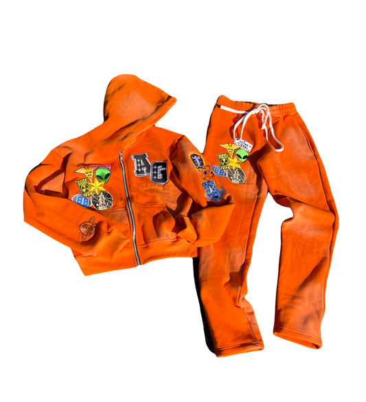 Orange Galaxy Guardian Sweatsuit