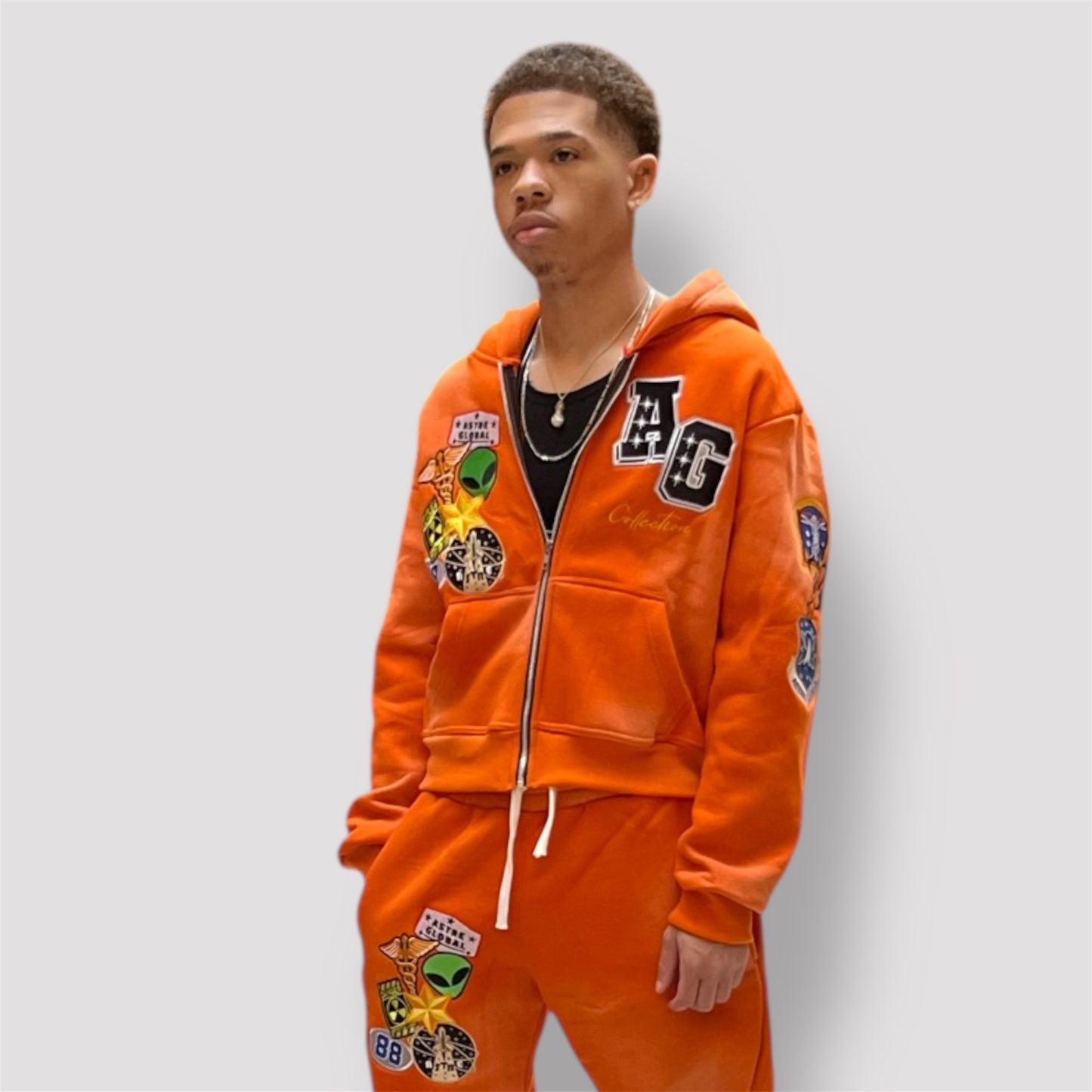 Orange Galaxy Guardian Sweatsuit